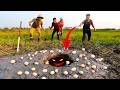 Carnivorous Fish Eating Eggs Hunters Fighting Under Sinkhole Mike Fishing