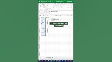 How to count cells with text #excel