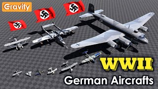 WW2 German Aircrafts Size Comparison by Gravity 17,067 views 7 days ago 8 minutes, 17 seconds
