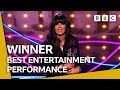 Claudia winkleman wins best entertainment performance   bafta tv awards 2023  bbc