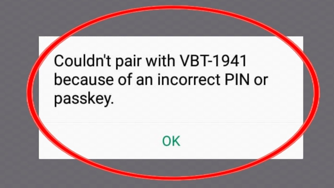 How To Fix Couldn't Pair With Bluetooth Because Of An Incorrect Pin Or