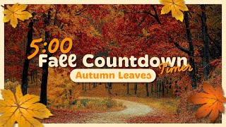 5 Minute Fall Countdown Timer - Autumn Leaves With Music (Ambient)