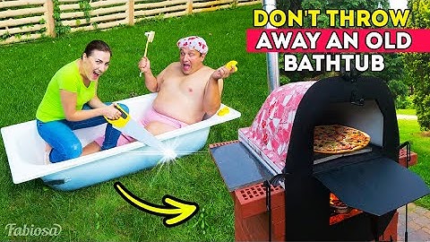 Pizza oven from an old-fashioned bathtub || DIY crafts
