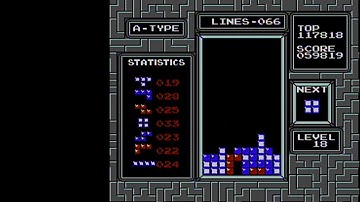 (4:45) NES Tetris 100 Lines Speedrun