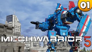 Let's Play Mechwarrior 5 Mercenaries - Die erste Mission 👑 #001 [Deutsch/German][Gameplay]