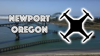 Newport Oregon - Drone Flyover 4K
