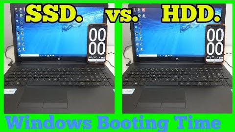 SSD vs HDD Windows Booting Time Comparison