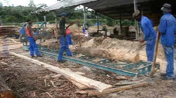 African Sawmill plant Timelapse of the Rhino Cutting a log | Sawmilling in Africa | Rhino Sawmills