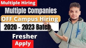 OFF Campus Job Drive 2023 Batch | Latest 2023 Batch Hiring | 2021 | 2022 | 2023 Batch | Fresher