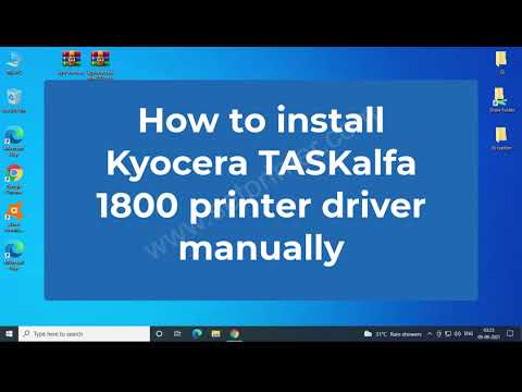 How to install Kyocera taskalfa 1800 printer driver manually using its basic driver