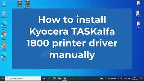 How to install Kyocera taskalfa 1800 printer driver manually using its basic driver