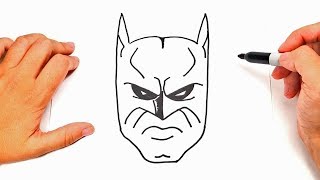 How to draw Batman Face | Batman Face Easy Draw Tutorial