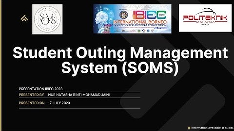 IBIEC2023 STUDENT OUTING MANAGEMENT SYSTEM (SOMS)