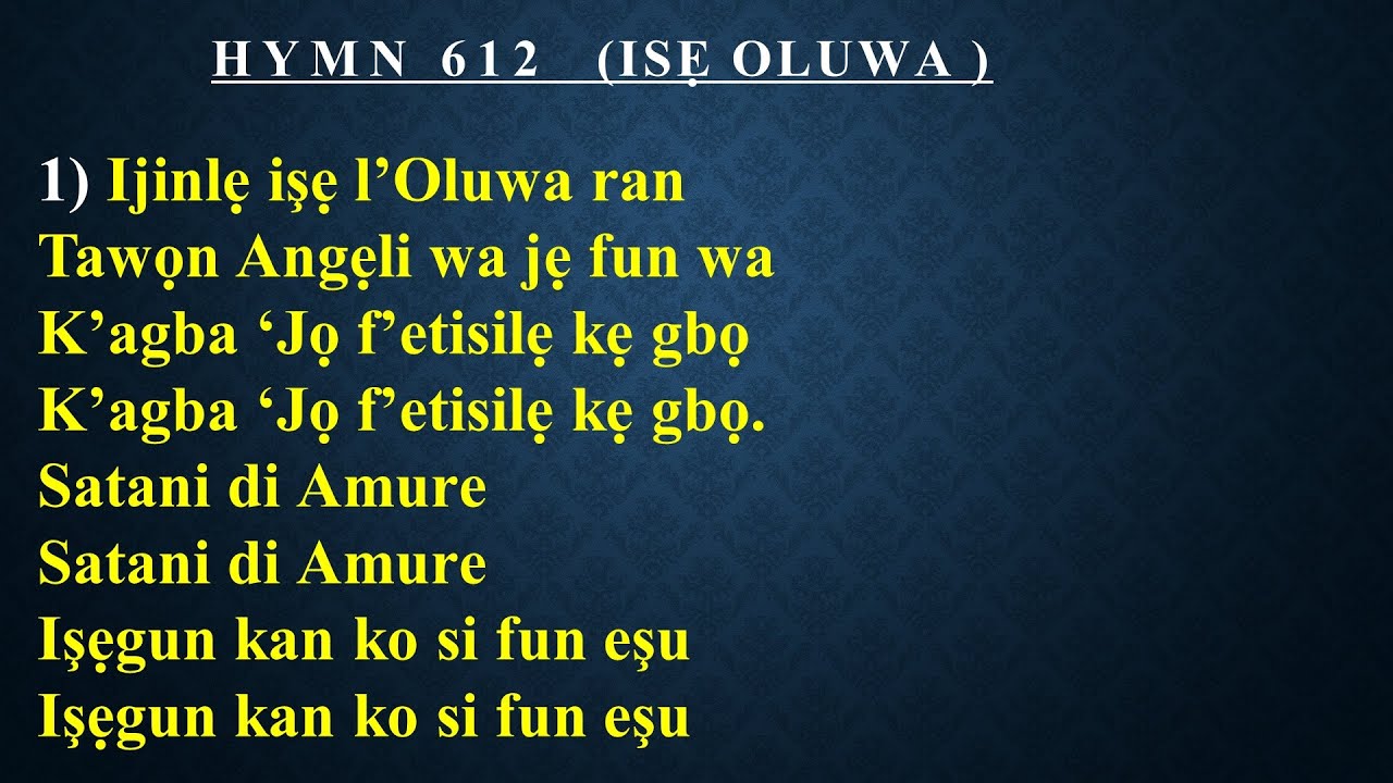 CCC Hymn 612 (Ijinle ise l'Oluwa ran) Celestial Church of Christ,