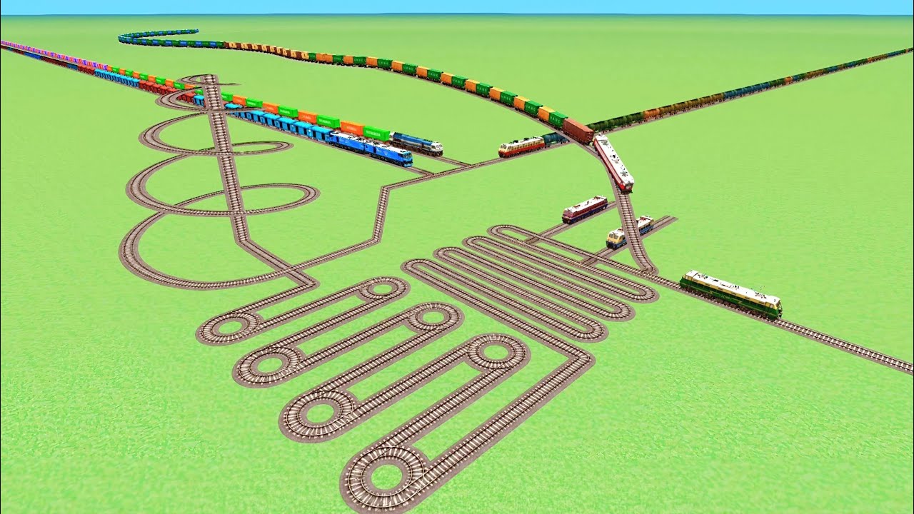 🐍FOR TRAIN WITH COLOURFUL CONTAINER TO SLEEK CROSSING SNAKE CIRCLE BEANG DRIVE