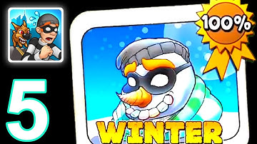 Robbery Bob - Gameplay Walkthrough (iOS, Android) Winter Complete All Levels Part-5
