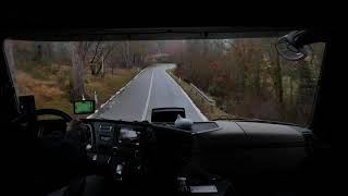 POV  drive MB Actros in the Chianti roads