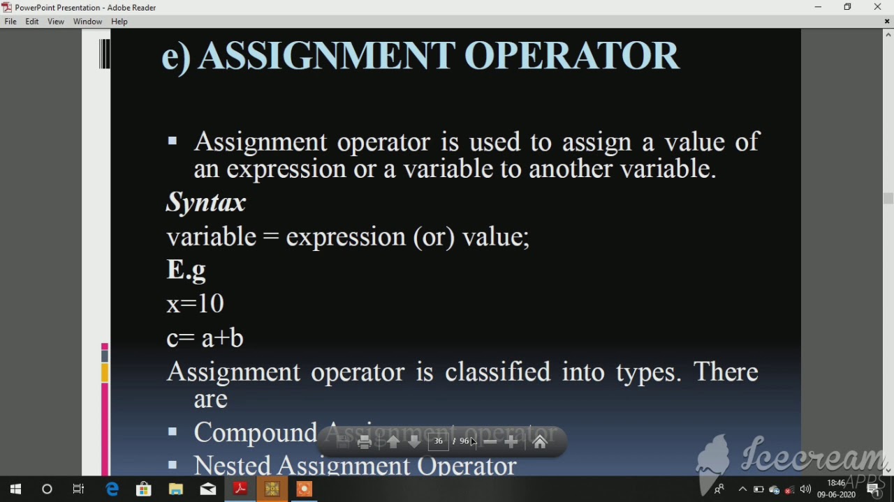 Assignment Operator In C - YouTube