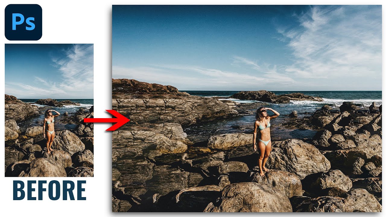 Vertical To Horizontal Photo - Extend Background In Photoshop
