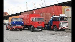 Historische LKW im Hamburger Hafen 08.09.2018 Schuppen 50