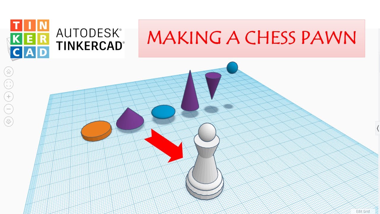 3D Chess Masterclass: TinkerCAD Walk-Through Video by 3D-PT