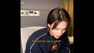 Lee know said hyunjin’s heyday rap is good ~ ay ay ay ay ay ay