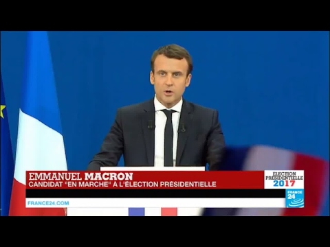 REPLAY - Discours d'Emmanuel Macron en tête du 1er tour de la Présidentielle 2017 en France