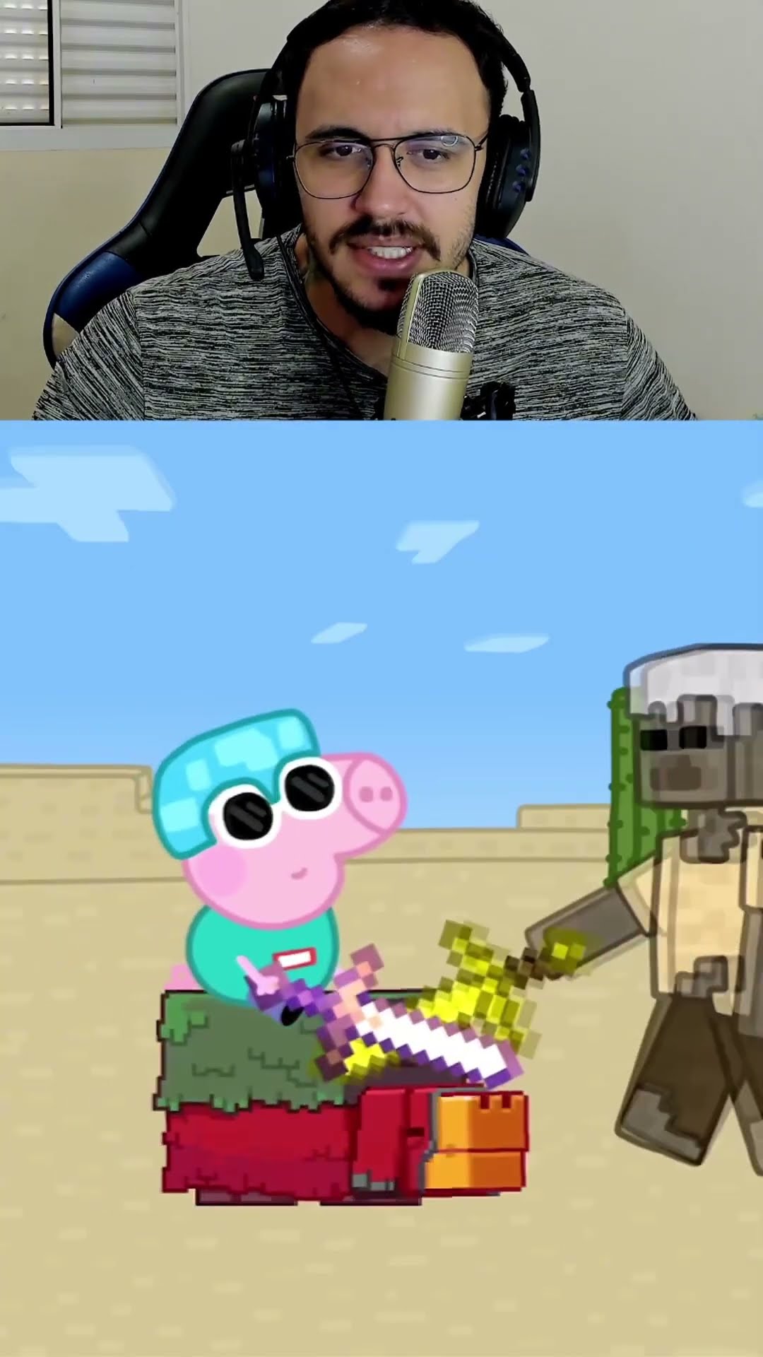 GEORGE EM MINECRAFT - TENTE NÃO RIR