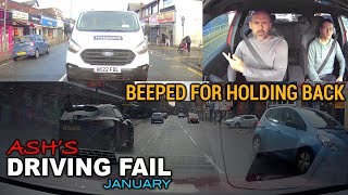 Ash's Driving Fail January | Beeped for holding back