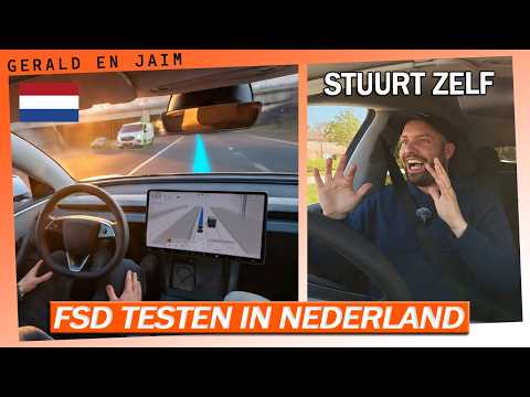 Tesla FSD door Nederland: Van Urk naar Amsterdam zonder te sturen!