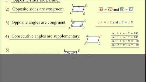 6.2 Properties of a Parallelogram
