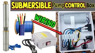 Submersible motor control box connection wiring | Water pump wiring