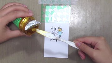 Unity Stamp Co Quick Tip Gold dimension Stencil Tags