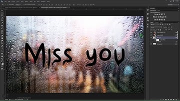 Photoshop Tutorial: Rain Text! How to Write on a Foggy, Rainy Window Pane