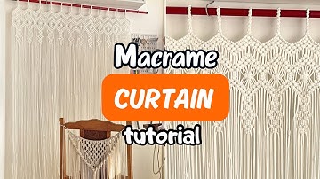 DIY Macrame Curtain Tutorial Boho Curtain