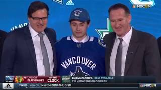 Canucks draft D Hughes No. 7