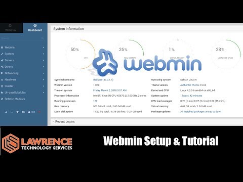Webmin Install, Setup, & Tutorial and a brief comparison to Cockpit at the end