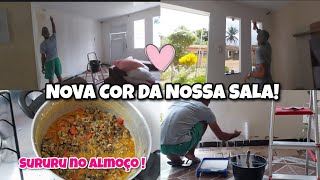 PINTAMOS A SALA TODA// SURURU NO ALMOCO// GRAVEI TUDO PARA VOCÊS.