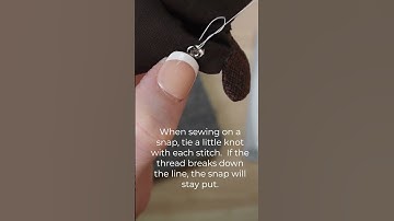 How to Sew on a Snap #shorts