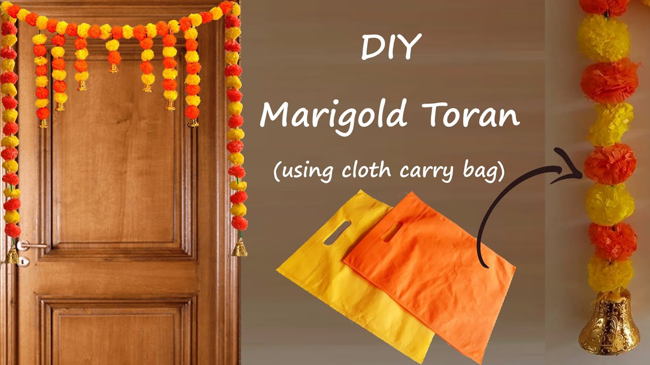 How to make Marigold Garland Flower ToranCenterpieceHandmade Decor