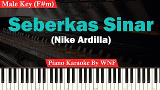 Video thumbnail of "Nike Ardilla - Seberkas Sinar Karaoke Piano Male Key"