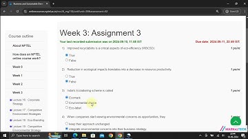 NPTEL Business and Sustainable Development Week3 Assignment3 Solution August 2024