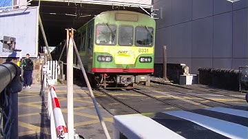 Dart Train at Lansdowne Road Level Crossing