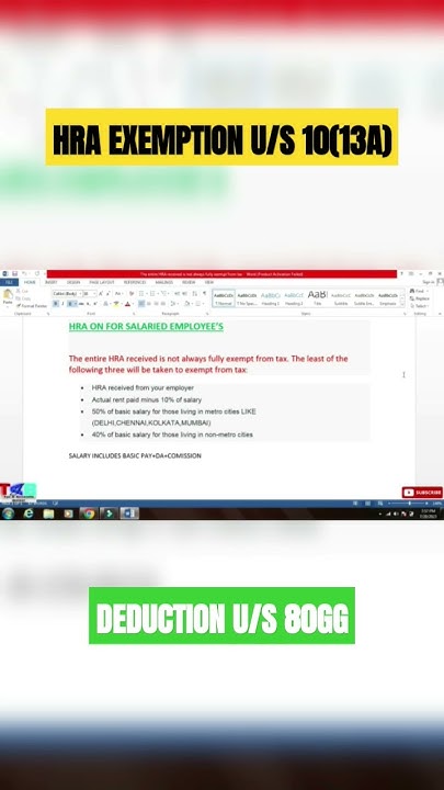 how-to-claim-hra-exemption-80gg-deduction-kaise-claim-kare-hra