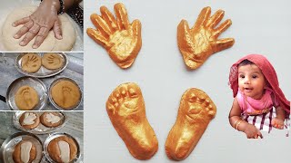 Baby Hands & Foot 3D casting at home using wheat flour