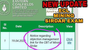 ECL MINING SIRDAR LATEST NEWS & UPDATE
