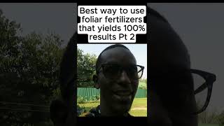 Best way to use foliar fertilizers that yields 100% results pt2