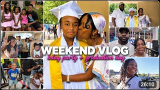 PREGNANT MOM OF 5 WEEKEND VLOG | Birthday Party, Graduation Day & Family Fun!