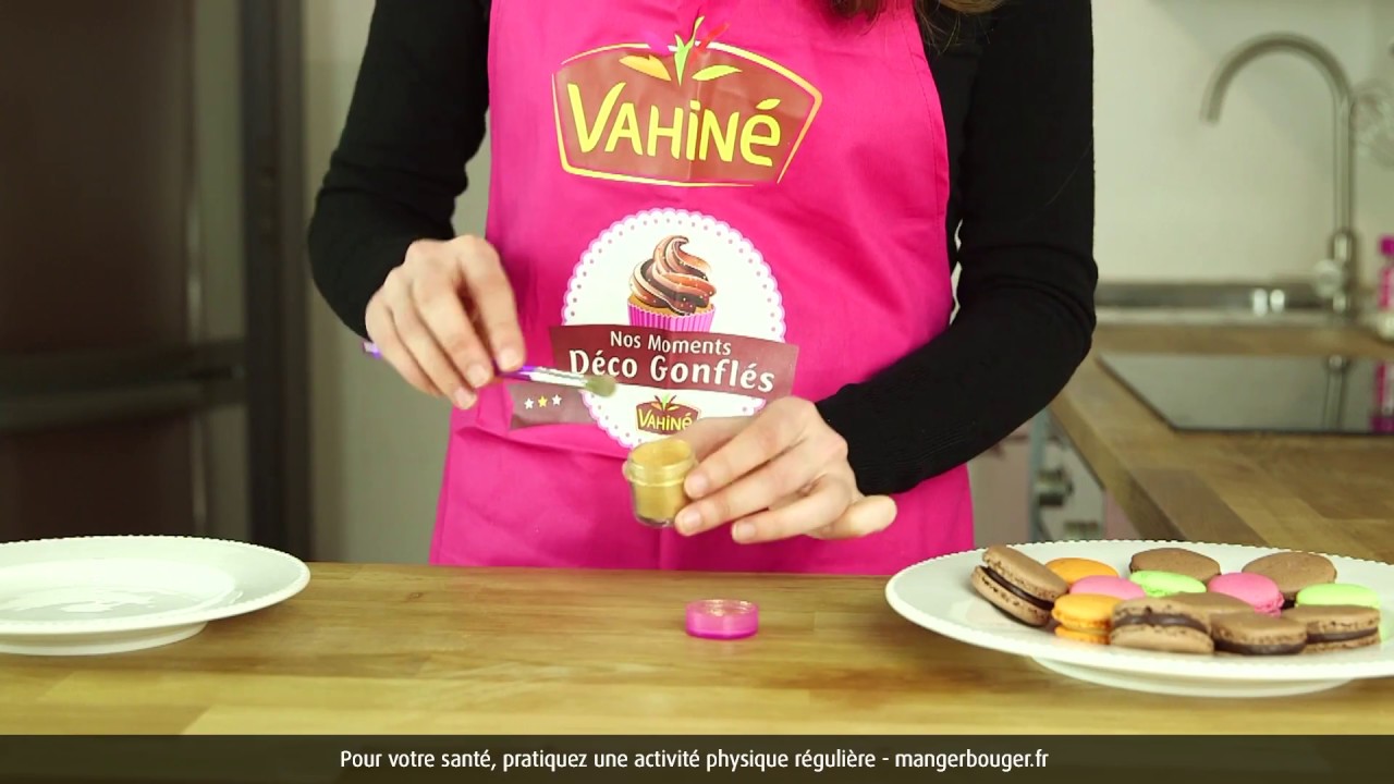 Atelier Vahiné  Décorez vos macarons avec la poudre dorée 