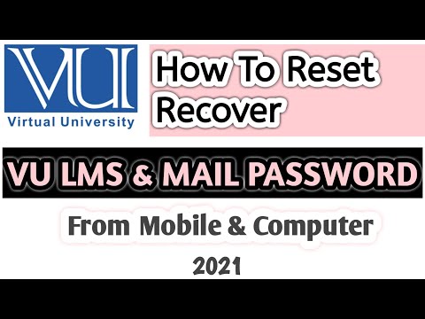 How To Reset VULMS Password From Mobile||how to reset vu mail password|| reset vulms&mail password